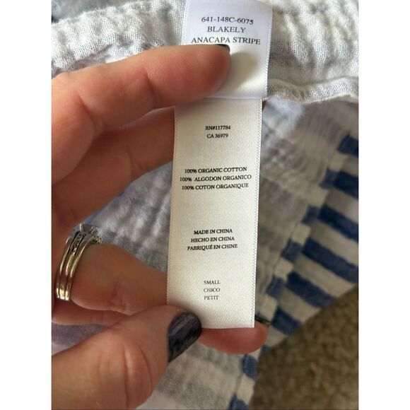 Rails Blakely Midi Dress size S Small Anacapa Stripe White Blue Sleeveless - Picture 11 of 12